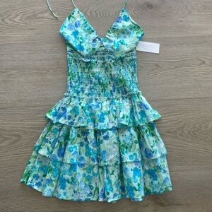 NWOT RARE WAPG ‘Deja Vu Printed Dress’ in Ocean Size M